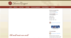 Desktop Screenshot of dominioncourtyard.com